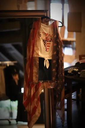Vintage American Flag Vest