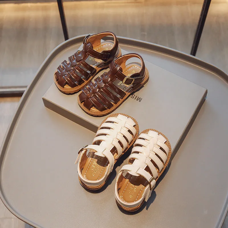 Wholesale Hollow Breathable Baby Girl Summer Rome Kids Shoes