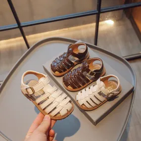 Wholesale Hollow Breathable Baby Girl Summer Rome Kids Shoes