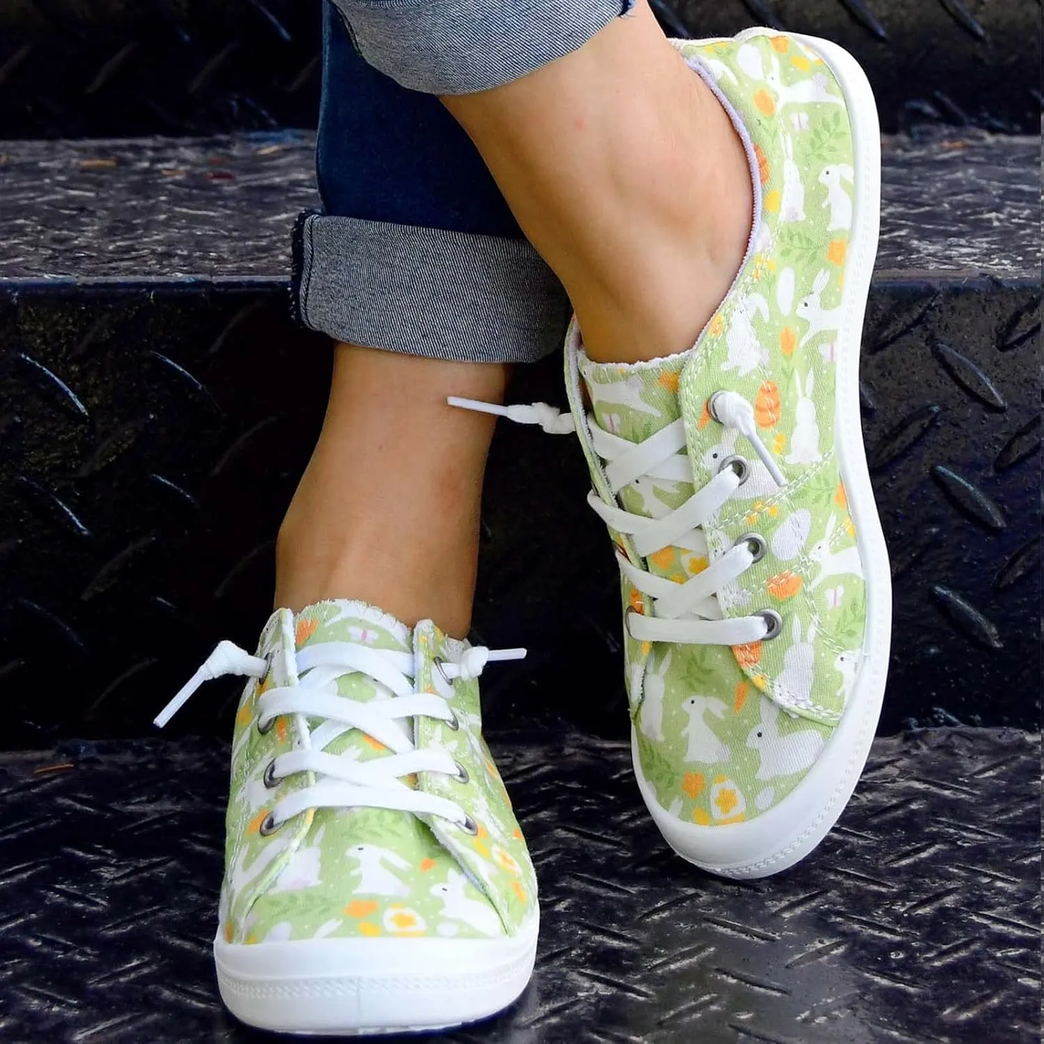 Women's Canvas Shoes,Halloween Pumpkin Ghost Print Flat Sports Shoes for Women Breathable Women's Shoes