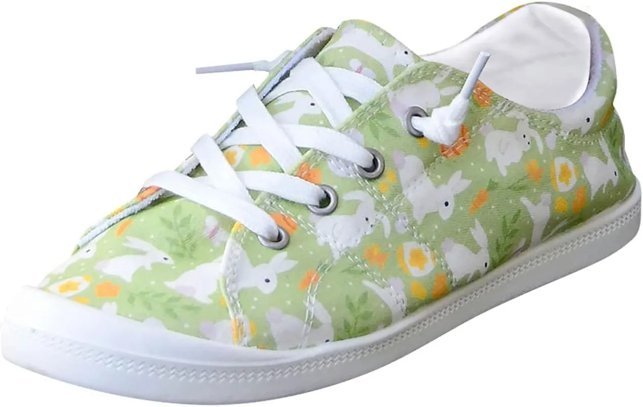 Women's Canvas Shoes,Halloween Pumpkin Ghost Print Flat Sports Shoes for Women Breathable Women's Shoes