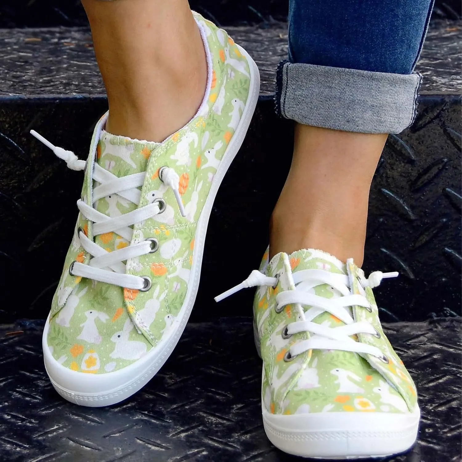 Women's Canvas Shoes,Halloween Pumpkin Ghost Print Flat Sports Shoes for Women Breathable Women's Shoes