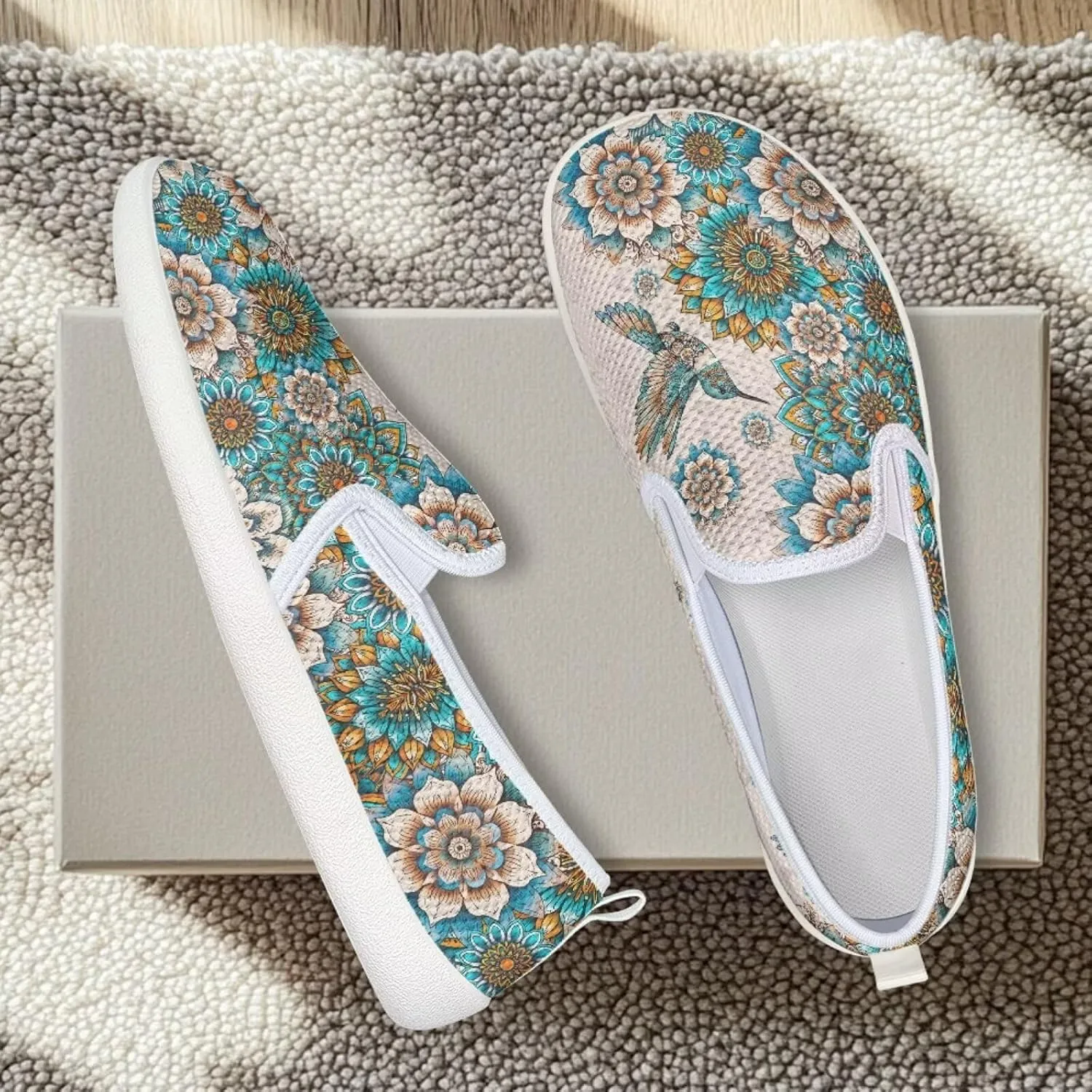 Women's Hummingbird Mesh Outdoor Flats Shoes Wedding Loafer Breathable Dress Work Business Shoes