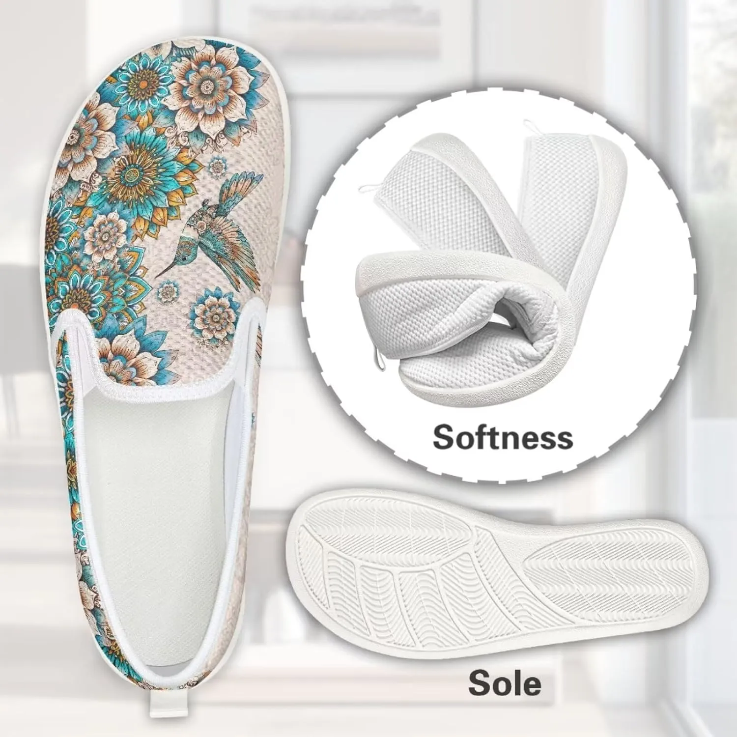 Women's Hummingbird Mesh Outdoor Flats Shoes Wedding Loafer Breathable Dress Work Business Shoes