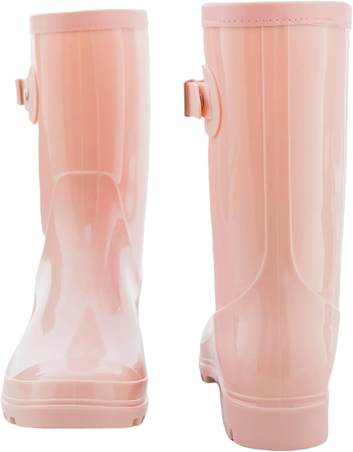 Women's Mid Calf Rain Boots Waterproof Fashion Garden Shoes Anti-slipping Rainboots For Women Comfortable Insole Light Rain Shoes