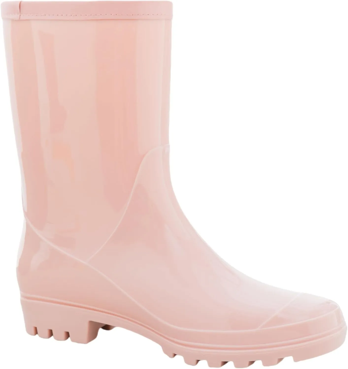 Women's Mid Calf Rain Boots Waterproof Fashion Garden Shoes Anti-slipping Rainboots For Women Comfortable Insole Light Rain Shoes